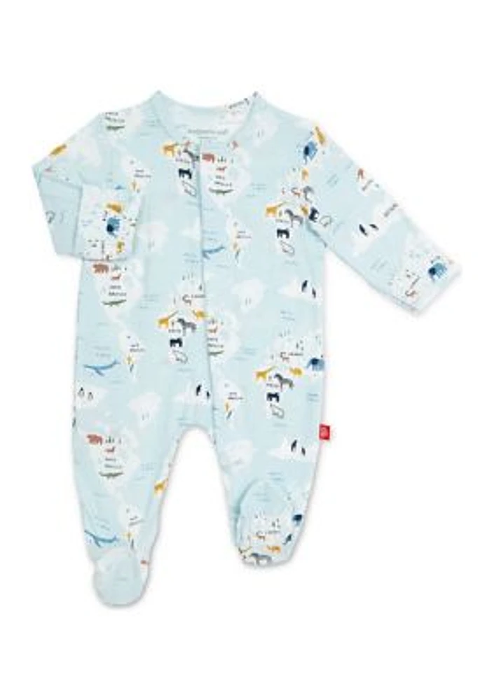 Baby Boys Printed Footie Pajamas