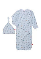 Baby Boys Woodsy Tale Nightgown and Cap Set