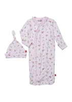 Baby Girls Woodsy Tale Nightgown and Cap