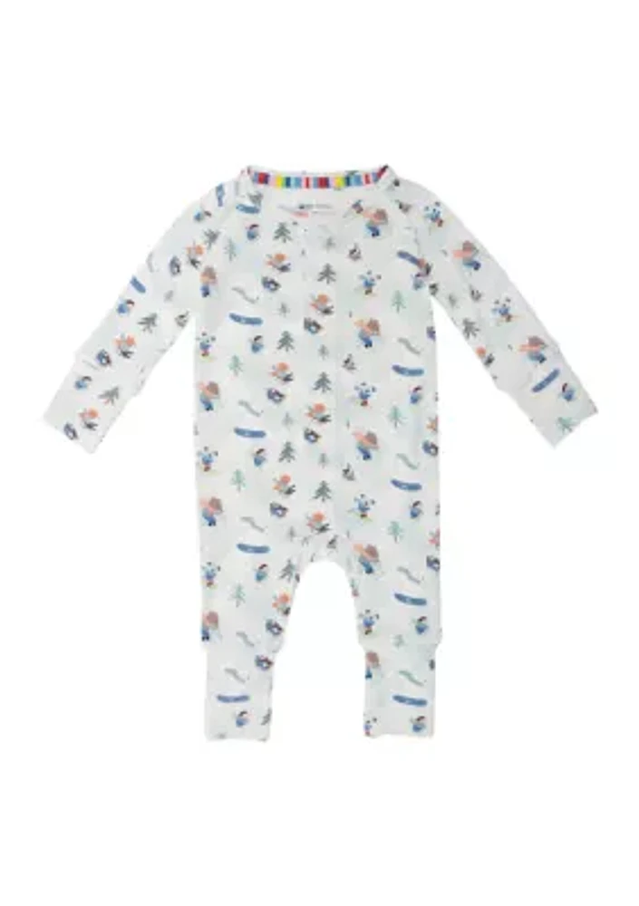 Baby Boys Tis the Skison Printed Footie Pajamas