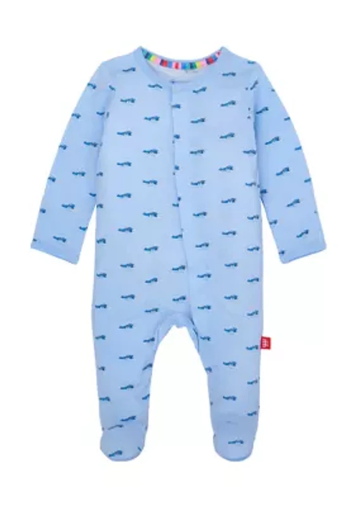 Baby Boys Got Track Printed Footie Pajamas