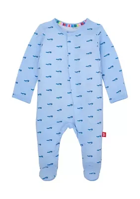 Baby Boys Got Track Printed Footie Pajamas