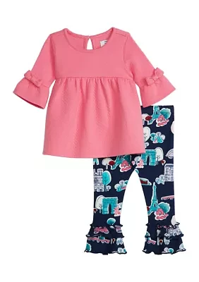 Toddler Girls Printed Legging Set