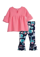 Toddler Girls Printed Legging Set