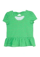 Toddler Girls Polka Dot Bee Top