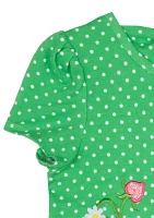 Toddler Girls Polka Dot Bee Top