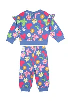 Baby Girls Printed French Terry Set