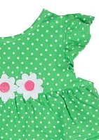 Baby Girls Polka Dot Daisy Dress and Bloomer