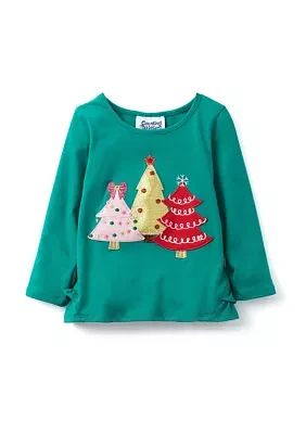 Toddler Girls Knit Top with Appliqué