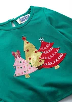 Toddler Girls Knit Top with Appliqué