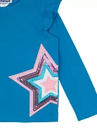 Toddler Girls Star Appliqué Top