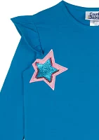 Toddler Girls Star Appliqué Top