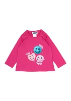 Toddler Girls Smiley Faces Graphic T-Shirt