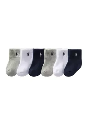 Baby Boys Sport Quarter Sock - 6 Pack