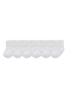 Baby Girls Sport Quarter Socks - 6 Pack