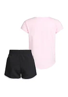 Toddler Girls Essential T-Shirt and Woven Shorts Set