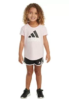 Toddler Girls Essential T-Shirt and Woven Shorts Set