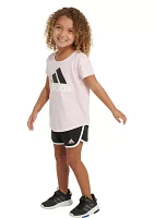 Toddler Girls Essential T-Shirt and Woven Shorts Set