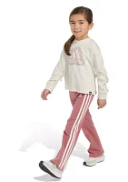 Toddler Girls Long Sleeve Graphic Heather T-Shirt and Flared Pants Set