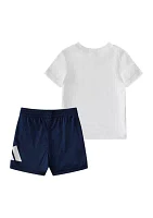 Baby Boys Two Piece Essential Cotton Graphic T-Shirt and Shorts Set