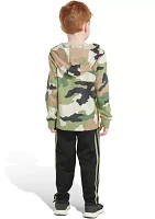 Boys 4-7 Two Piece Printed Hooded T-Shirt and Pants Set