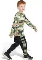 Boys 4-7 Two Piece Printed Hooded T-Shirt and Pants Set