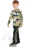 Boys 4-7 Two Piece Printed Hooded T-Shirt and Pants Set