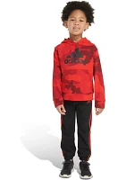 Boys 4-7 2 Piece Printed Hooded Pullover and Joggers Set