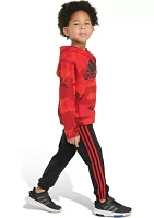 Boys 4-7 2 Piece Printed Hooded Pullover and Joggers Set