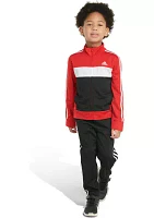 Toddler Boys 2 Piece Color Blocked Tricot Jacket and Pants Set