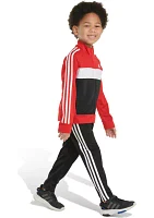 Toddler Boys 2 Piece Color Blocked Tricot Jacket and Pants Set