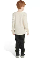 Boys 4-7 Two Piece Long Sleeve Cotton T-Shirt and Joggers Set