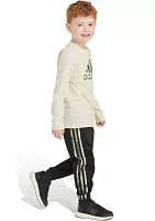 Boys 4-7 Two Piece Long Sleeve Cotton T-Shirt and Joggers Set