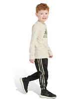 Toddler Boys Two Piece Long Sleeve Cotton T-Shirt and Joggers Set