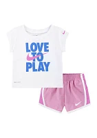 Baby Girls All Day Play Tempo Shorts Set