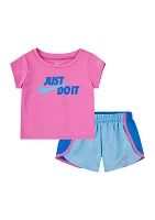 Baby Girls Just Do It Shorts Set