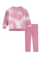 Baby Girls Solarized Printed Sweatshirt and Leggings Set