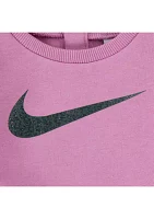 Baby Girls Swoosh Graphic Sweatshirt and Flared Leggings Set