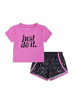 Baby Girls Graphic T-Shirt and Shorts Set