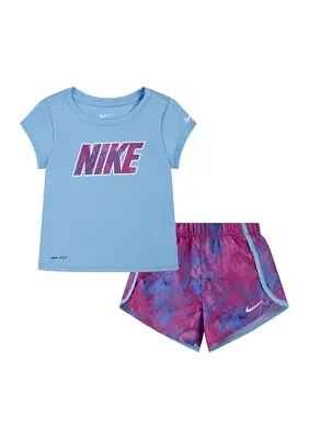 Toddler Girls Drift Graphic T-Shirt and Printed Shorts Set