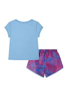 Toddler Girls Drift Graphic T-Shirt and Printed Shorts Set