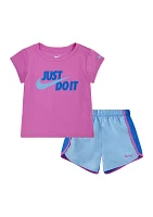 Toddler Girls Just Do It Graphic T-Shirt and Shorts Set