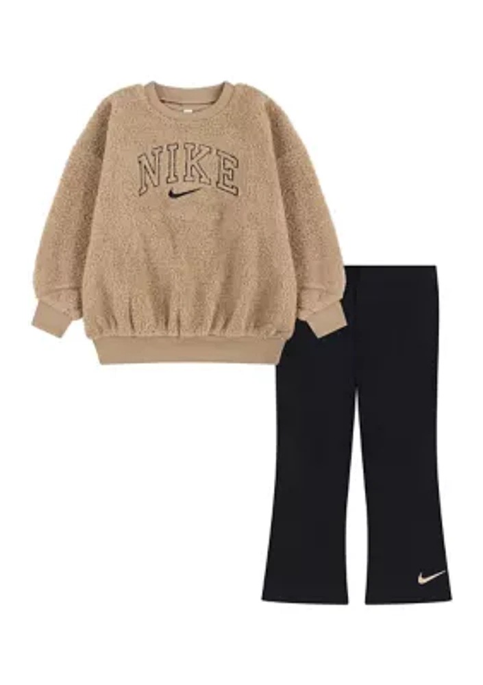 Toddler Girls Swoosh Spirit Graphic Sweatshirt and Pants Set