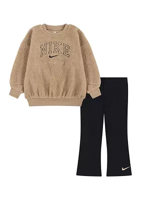 Toddler Girls Swoosh Spirit Graphic Sweatshirt and Pants Set