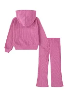 Toddler Girls Swoosh Spirit Cozy Pullover Hoodie and Pants Set