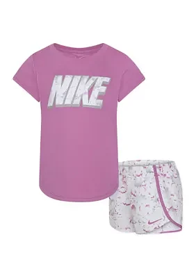 Toddler Girls DriFit Interlock Graphic T-Shirt and Shorts Set