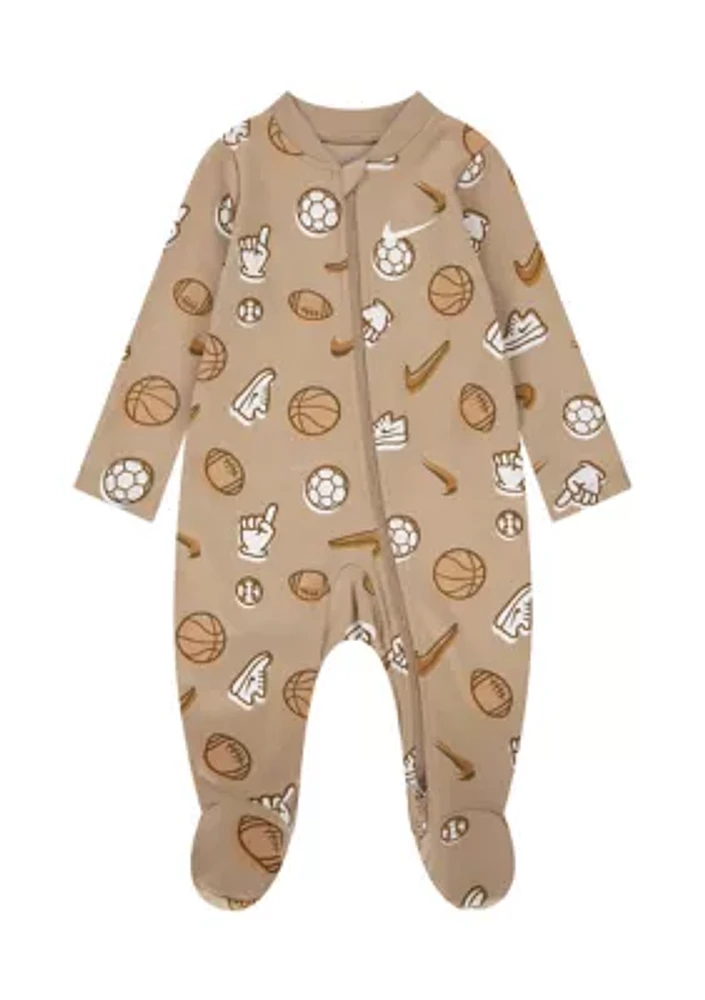 Baby One Piece Printed Footed Coverall