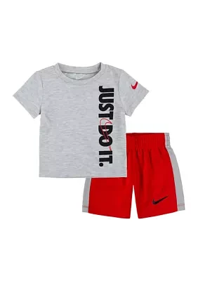 Baby Boys Graphic T-Shirt and Woven Shorts Set