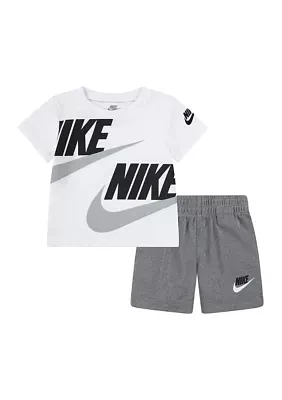 Baby Boys Swoosh Graphic T-Shirt and Shorts Set