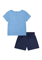 Baby Boys Dri-Fit Interlock Graphic T-Shirt and Shorts Set